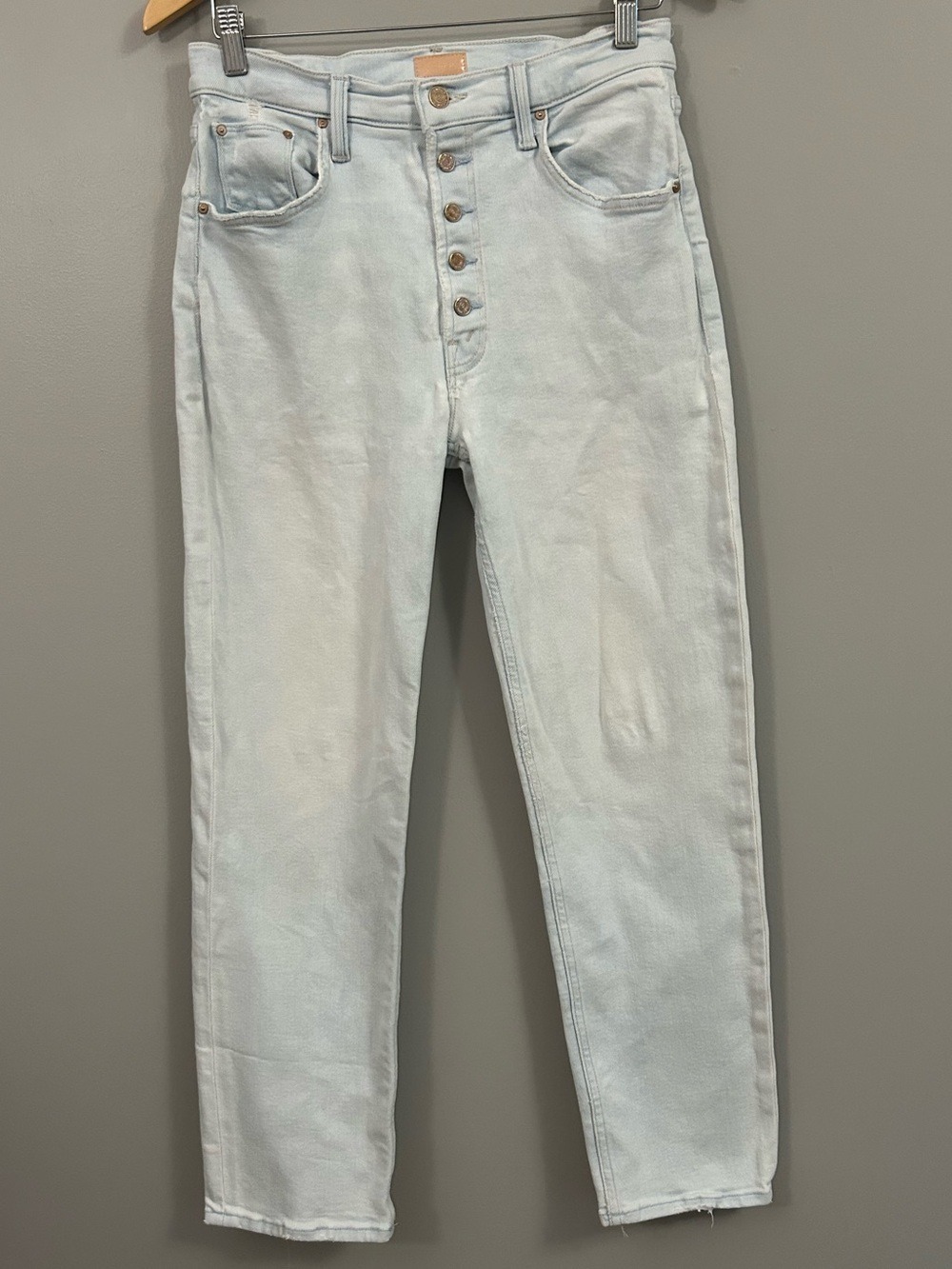 MOTHER The Pixie Tomcat Ankle High-Rise Straight Jeans in Pina Colada Paradise - Picture 3 of 14